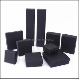 box Packaging & Display Jewelrydisplay Paper Clothes Package Black Paperboard Jewelry Boxes Gift Bag Birthday Festival Christmas Party Various S