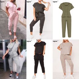 2 Piece Outfits for Women Pink Outfit Casual Trousers Suit Ropa De Mujer 2020 Streetwear Conjunto Femenino Summer Joggers Set X0428