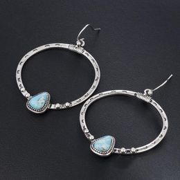 Women's Vintage Boho Hoop Dangle Alloy Ear Hook Earrings Jewelry & Huggie