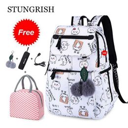 New 2021 Back to School Backpacks For Girls Kids Primary Middle School Bags Set Bookbag Waterproof Children Mochila Escolar X0529