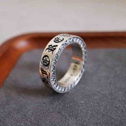 High Version 925 Silver Kirilow Ring Men's Diamond Lovers' Cross Foreverch Women's Trend
