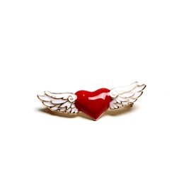 Cute Cartoon Card Captor SAKURA Anime Red Love Angel Pin Jewelry Accessories Party Brooch Pins for Women Girl Gifts