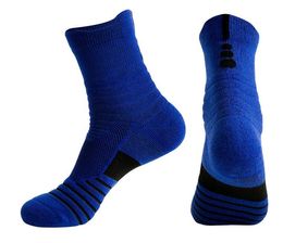 Running socks outdoor sports men's middle tube breathable heat dissipation sweat deodorant shock absorption fitness basketball riding daily casual knee sock