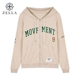 Letter Print Sweatshirt Vintage Women Hoodies Cotton Warm Oversized Winter Loose Autumn Casual Thin Coat Streetwear Hip Hop 210928