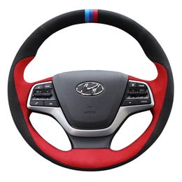 Suitable for Modern Ix35 Leading Yuedong Rena Mingtu Shengda Tousheng Hand Sewing Suede Steering Wheel Cover