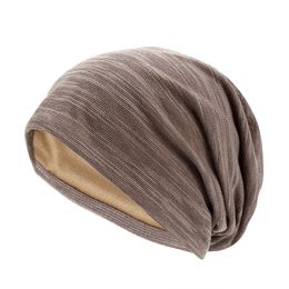 Autumn winter caps breathable cotton headgear pure Colour male and female monthlies pile cap