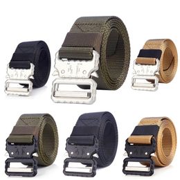 Waist Support Sport Military Tactical Casual Belt Cinturon Homme Jeans Canvas Nylon Metal Buckle Men Strap Hunting Accessories