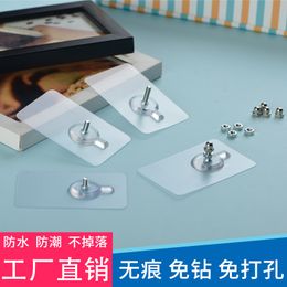 Strong Adhesive No Mark Nail Hole Stick Wall Screw Hook Photo Frame