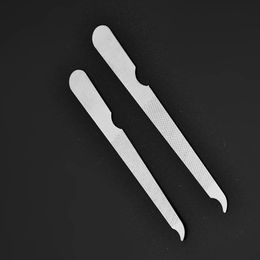 nail files and buffers UK - Stainless Steel Nail File and Buffer 80mm Long All Purpose for Natural Nails Fingernail Manicure Care Tool