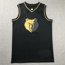 2019 BLACK GOLD Basketball Jerseys MORANT #12 S-XXL