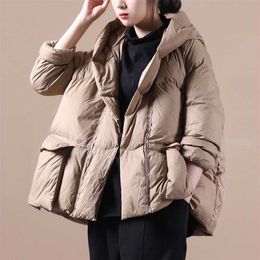 SEDUTMO Winter Fashion Oversize Duck Down Coat Women Hooded Warm Thick Jackets Black Autumn Pocket Casual Parkas ED1428 211012