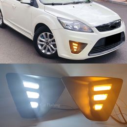 1 Set LED Daytime Running Lights Daylight Fog lamp with turn signal DRL For Ford Focus hatchback 2009 2010 2011 2012