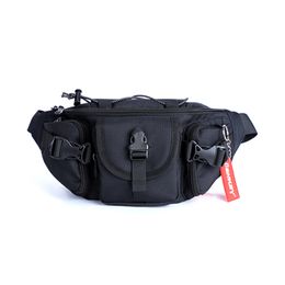 Men's Waist Packs Oxford Multi-Function Pouches Casual Male Hasp Fanny Pack Drawstring Zipper Banana Belt Bag Black Bags