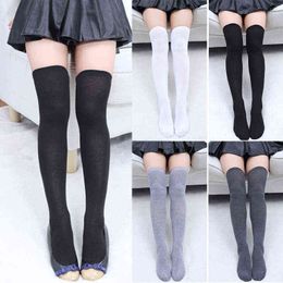 Sexy Women's Stockings Gaiters Striped Long Socks Thigh High Stocking Female Ladies Girls Erotic Warm Over Knee Socks Y1119