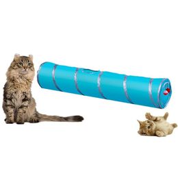 Cat Toys Pet Dog Tunnel 2 Holes Play Tubes Balls Collapsible Crinkle Kitten Puppy Ferrets Chunnel H1