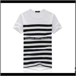 Tshirts Tees S Clothing Apparel Drop Delivery 2021 Est Mens Shortsleeved Round Neck Fashion Personality Striped Tshirt Thin Summer Casual You