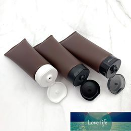 Free 100ml Matte Brown White Plastic Lotion Bottle 100g Cosmetic Squeeze Soft Tube Facial Cream Packaging Container