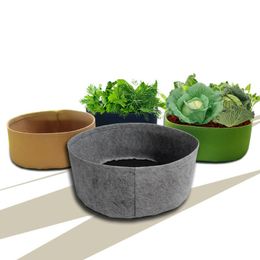 Fabric Garden Planters Raised Bed Round Planting Container Grow Bags Non-woven Planter Pot For Plants Nursery 10/20/30/40/50/100 Gallons