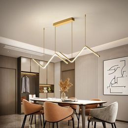 Pendant Lamps Modern LED Ceiling Chandeliers Black/Gold For The Dining Table Kitchen Living Room Home Design Suspension Decor Lighting