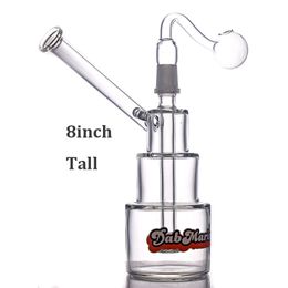cheapest Hitman Glass Bongs Hookahs Water Pipe Thick Birdcage Recycler Oil Rig bubbler WaterPipe with 14mm banger nail oil bowl