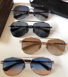 Brand Designer Sunglasses for Men Women Grey Brown Lenses Eyeglasses Metal Eyewear Anti UV Big Frame Eyeglasses Classic Men's Driving Sun Glasses with Original Box