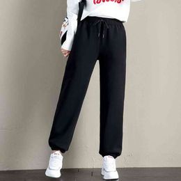 2021 Winter Women Gym Sweatpants Workout Fleece Trousers Solid Thick Warm Winter Female Sport Pants Running Pantalones Mujer Y211115