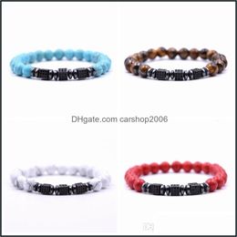 Beaded, Strands Bracelets Jewelrynatural Stone Bracelet Men And Women Fashion Trend Essential Oil Diffusion Fragrance Lasting Drop Delivery