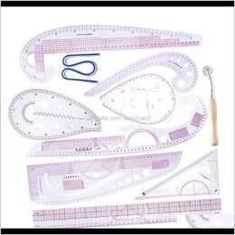Notions Apparel Drop Delivery 2021 Tools Set 10 Style Fashion Design Ruler Set French Curve Sewing Tool With Good Touch For Dressmaking Cloth