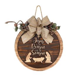 Christmas Decorations Wooden Door Sign Signs Jesus Is The Reason Tor Season For Front