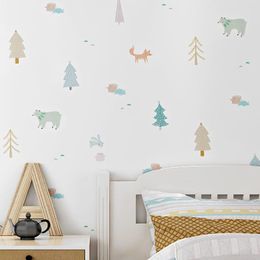 Wallpapers Cute 3d Cartoon Animal Wallpaper For Kids Bedroom Girl Boy Room Graffiti Style Fresh Children's Mural Decoration