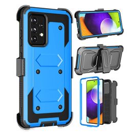 Belt-Clip Phone Cases For Samsung A72 4G 5G Heavy Duty Military Grade Shockproof Protective Cover