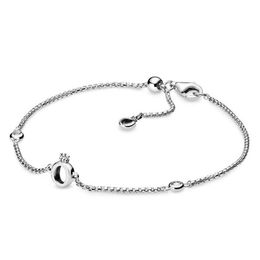 2021 NEW 100% 925 Sterling Silver 598276CZ Classic Bracelet Clear CZ Charm Bead Fit DIY Original Fashion Bracelets factory Free Wholesale Jewellery Gift