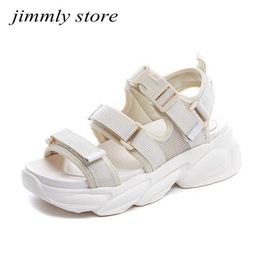 Gladiator Platform Women's Sandals Summer Fashion Women Chunky Beach Sandal White Comfortable Sandalias Mujer 210715