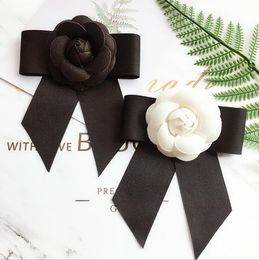 Pins, Brooches Simple Woman Ribbon Bowknot Handmade Flower Corsage Fashion OL Elegant Brooch Trendy Shirt Accessories