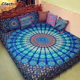 Bohemia Mandala Tapestry Blanket Printed Wall Hanging Tapestries India Biki Home Decor Bedsheet Sofa Cover Blanket148x200cm 210727