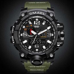 SMAEL Brand Men Fashion Waterproof Stopwatch Analog Quartz Watch Mens Sport Watches Casual Digital Clock Male Relogio Masculino X0625