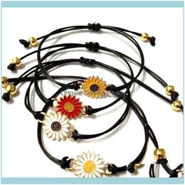 Charm Jewelryvintage Designer Bracelets Gold Sunflower Quote Bracelet Pinky Promise Jewelry Women Drop Delivery 2021 Z56Sj