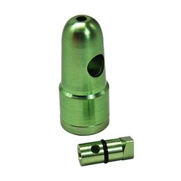 Wholease Metal Bullet Snuff Rocket Snorter Sniffer 44 MM High Metal Pipe Cleaners Smoking Pipes Water Bong