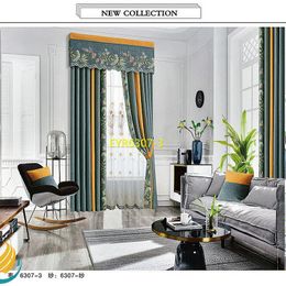Curtain & Drapes High-end Imitation Cashmere Curtains For Living Room Bedroom Positioning Jacquard Shading Seamless Stitching Decoration