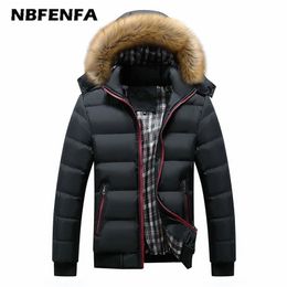 Men's Winter Jackets Warm Parkas Outdoor Windbreaker Thick Hooded Coat Padded OvercoatS Outwears Men Brand Clothing 7XL LA014 211206