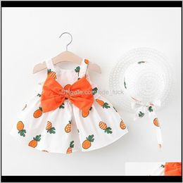 Girls Dresses Baby, Kids & Maternity Baby Girl With Hat 2 Pieces Suit Childrens Clothing Summer Sleeveless Birthday Party Dress Drop Deliver