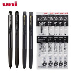 UNI BALL Gel Pen UMN-155 Signo RT1 Black Ink (Neutral Pen +Refill )Set School Supplies Japanese Stationery 0.38/0.5mm 210330