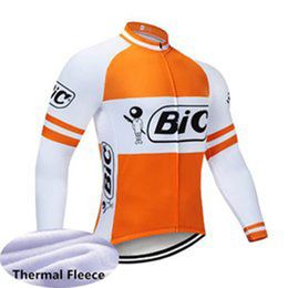 BIC Team Mens Winter thermal Fleece Cycling Jersey Long Sleeve Racing Shirts MTB Bicycle Tops Bike Uniform Outdoor Sportswear S21050554