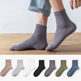 Men's Socks Men Cotton Solid Soft Ankle High Quality Casual Comfortable Breathable Business Simple Fashion Color
