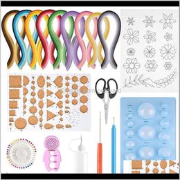 Arts, Gifts Home & Gardenset/18 Pcs Paper Quilling Kits Diy Set With, Quilling, Other Arts And Crafts Drop Delivery 2021 Qg5Oo