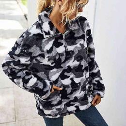 Women Fleece Hoodie Sweatshirts Winter Japanese Fashion Women's Autumn Plaid Coat Thicken Women sweatshirts jacket 210514