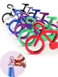 Novelty Bicycle Keychain Beer Bottle Opener Bar Tool Aluminum Alloy Bike Keyring Mixed Colors KDJK2108