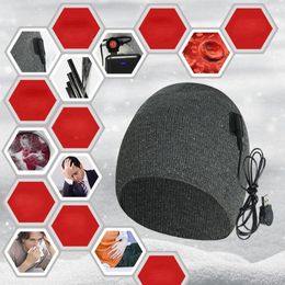 Men Women Electric Warm Heated Hat Unisex Outdoor Fishing Camping Office Winter Heating Cap Hats