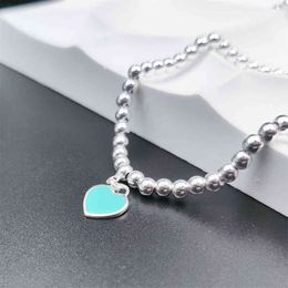 -1: 1 S925 8mm Sterling Silber Perlen Armband für Frauen Eine Vielzahl klassischer herzförmiger Tags wilde Perlenketten Schmuckgeschenke