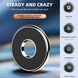 Magnetic Car Phone Holder Dashboard Mini Round Shape Stand Magnet GPS Car Mount For Wall Suitable For Mobile Phone